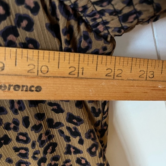 CeCe Smocked Off-Shoulder
Leopard Print Blouse in Spice - Picture 4 of 10